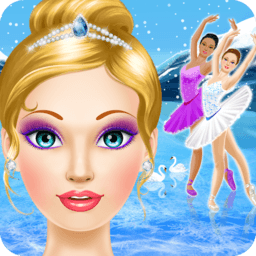 Frost Ballerina game icon with elegant dancer in sparkling winter costume