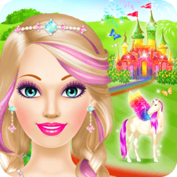 Magic Princess game icon with a royal princess in a sparkling fairy tale gown