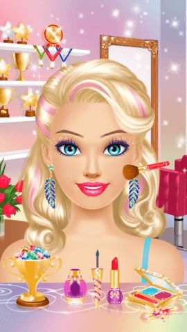 Spa level with skin care masks, cleanser, and eyebrow styling tools