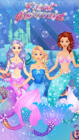 Frost Mermaid main menu with logo and play options