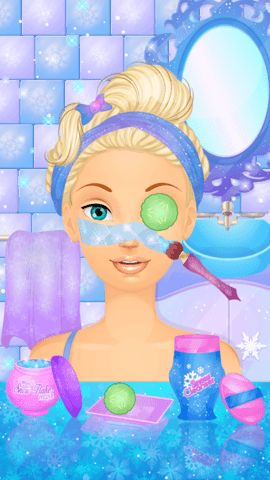 Character selection screen with multiple ice princess styles