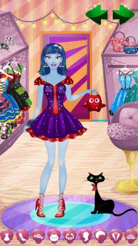 Makeup stage with face paint eye shadow lipstick and spooky glam options