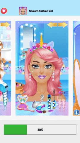 Unicorn Fashion Girl detail screen