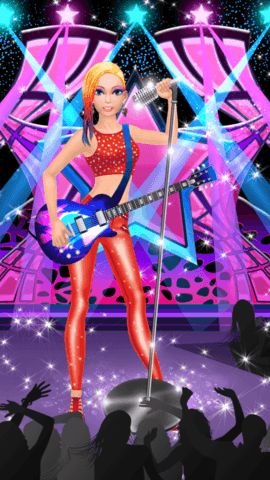 Dress up stage with concert outfits shoes accessories and performance styling