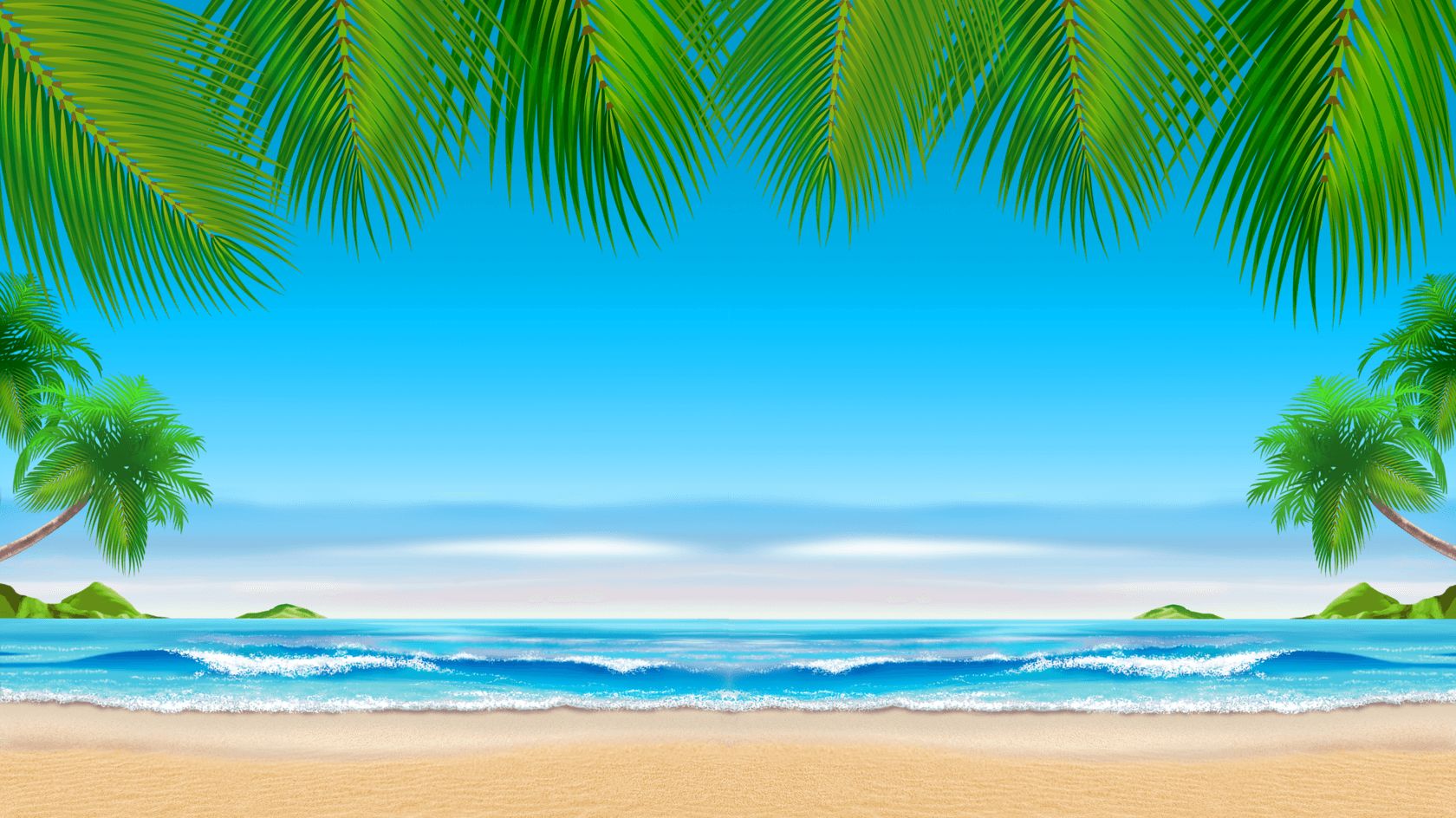 Topical beach and ocean